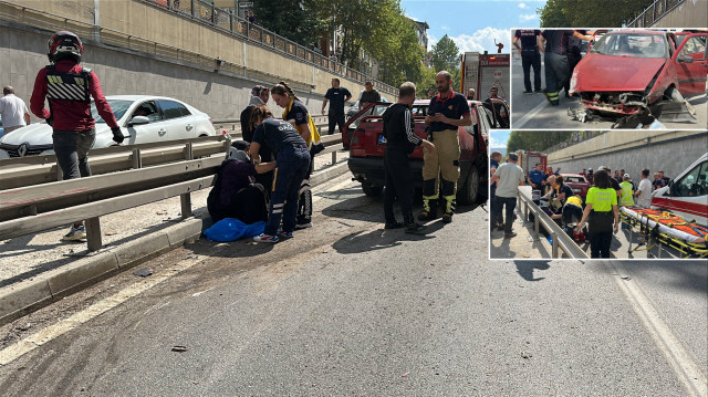 Otomobil alt geçidin duvarına çarptı: 2 yaralı