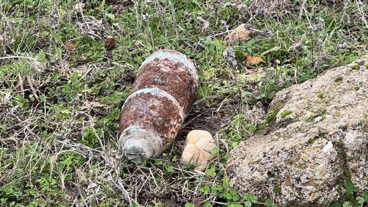 Edirne’de Balkan Savaşı’ndan kalma top mermisi bulundu